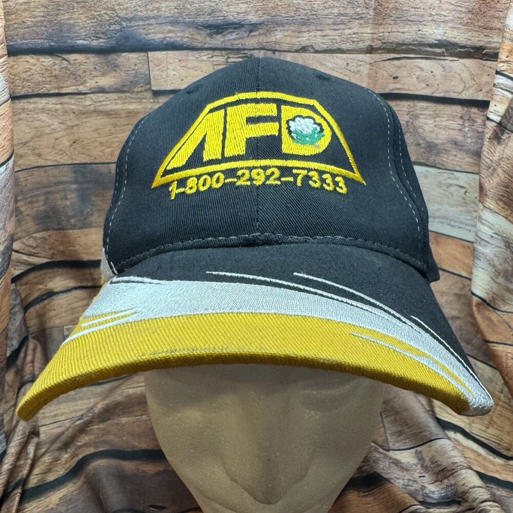 AFD Trucker Hat Cap Cotton Boll Logo Roundup Associated Farmers Delinting